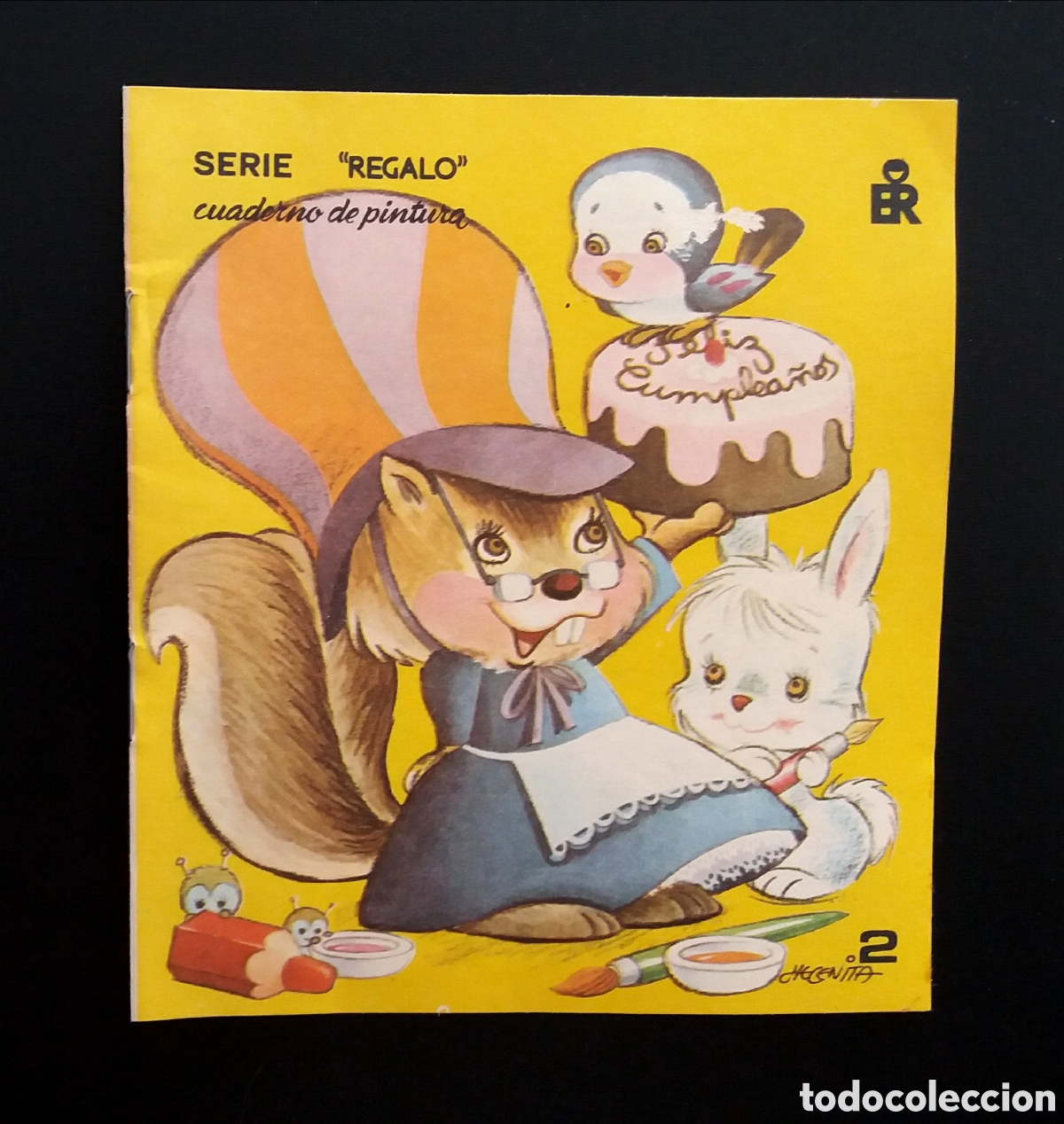 Libros de segunda mano: CUADERNO DE PINTURA serie &rdquo;REGALO&rdquo; HELENITA editorial ROMA 1983 libro librito colorear pintar ni&ntilde;os