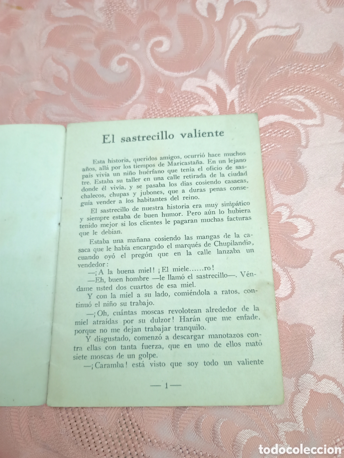 Libros de segunda mano: Antiguo cuento El Sastrecillo Valiente. - Foto 2