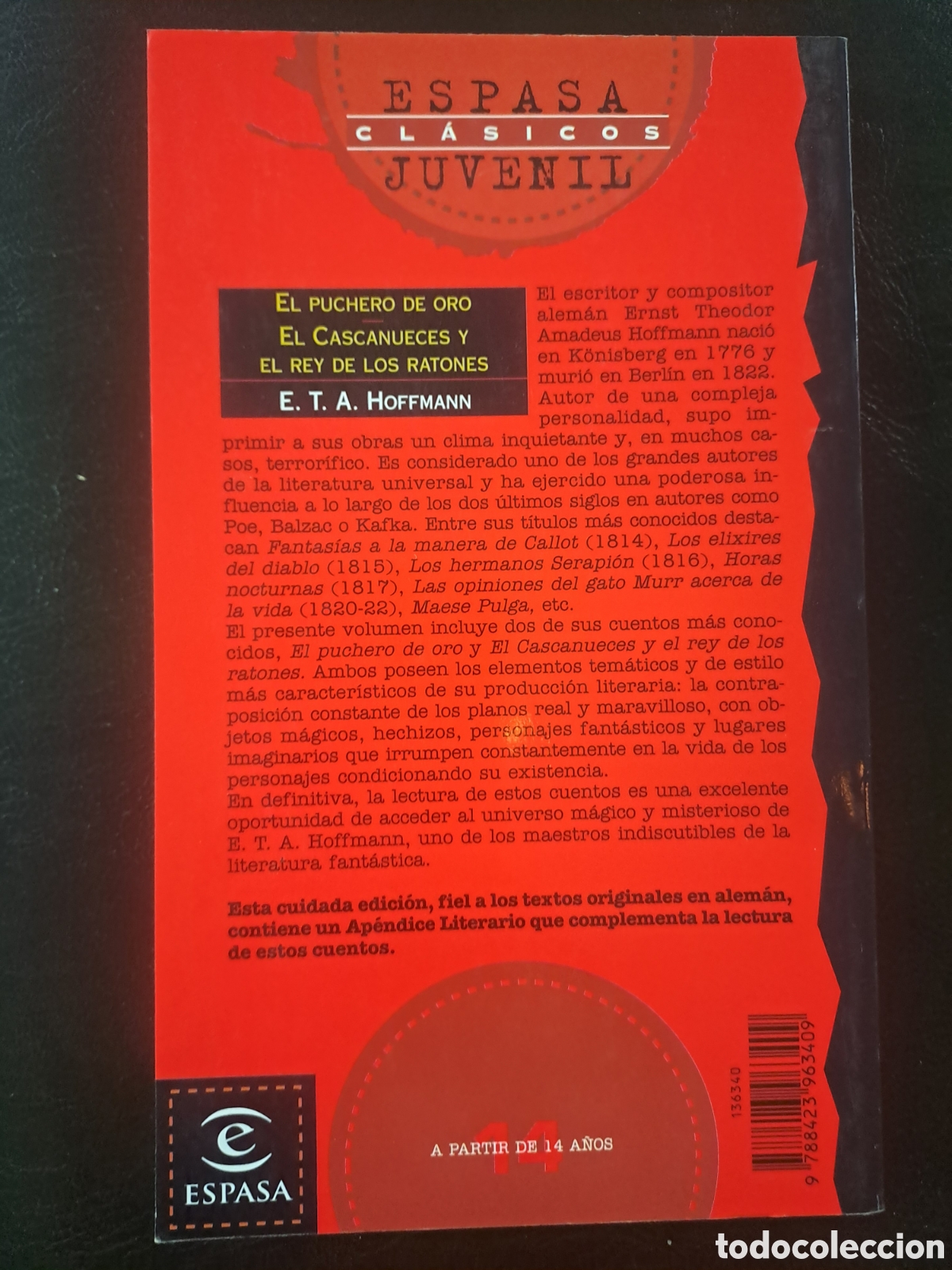 Libros de segunda mano: El puchero de oro. El cascanueces y el rey de los ratones - E.T.A. Hoffmann - ESPASA - Foto 2