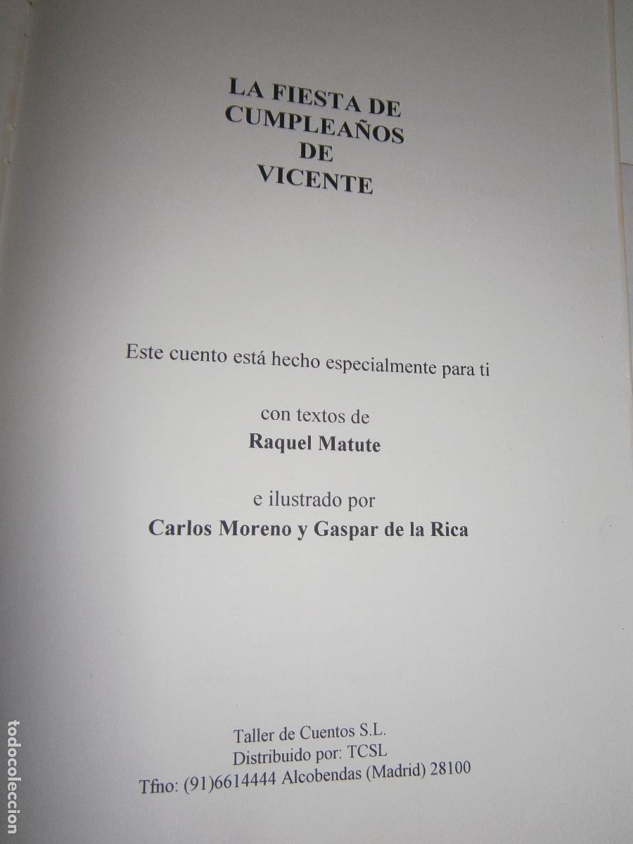 Libros de segunda mano: LA FIESTA DE CUMPLEA&Ntilde;OS DE VICENTE - Foto 2
