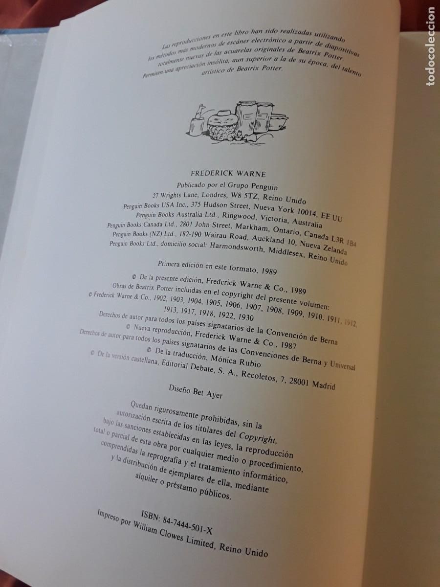 Libros de segunda mano: Cuentos completos de Beatrix Potter. Debate, 1989. - Foto 3