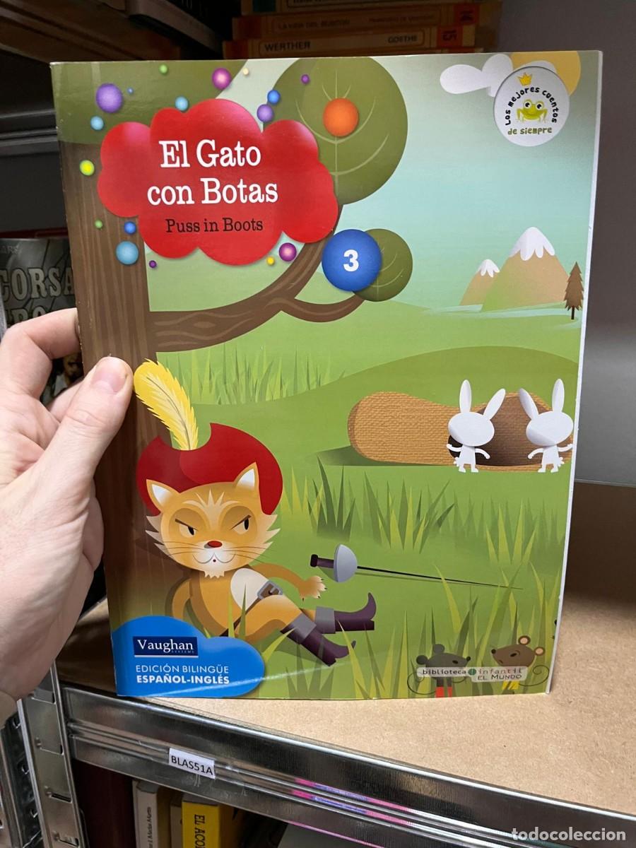 Libros de segunda mano: BLAS51A EL GATO COBN BOTAS, - biling&uuml;e espa&ntilde;ol-ingl&eacute;s - Foto 1