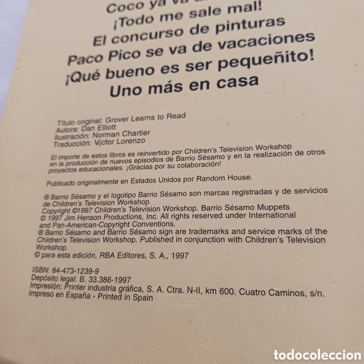 Libros de segunda mano: Coco aprende a leer .Conocer las letras.De Dan Elliott. - Foto 4