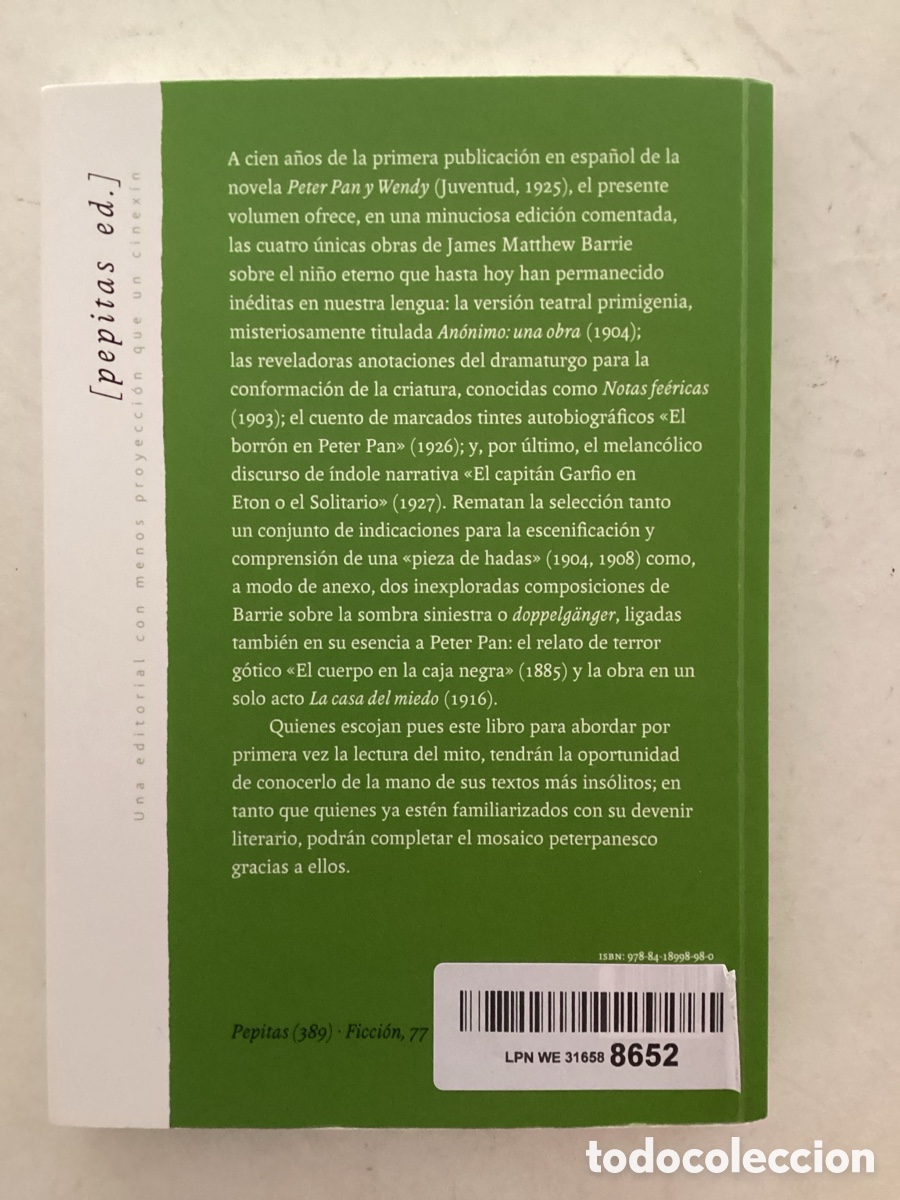 Libros de segunda mano: Peter Pan. Los in&eacute;ditos. - Foto 2