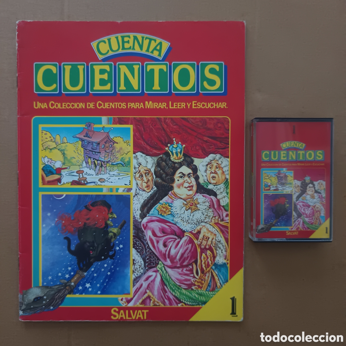 Libros de segunda mano: Cuenta Cuentos Salvat n&deg;1 (1983). Con cinta de cassette. 32 p&aacute;ginas a color.