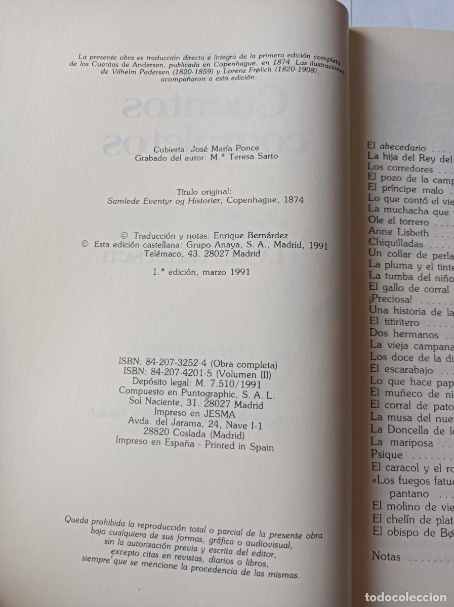 Libros de segunda mano: CUENTOS COMPLETOS III ANAYA 1&ordm; EDICI&Oacute;N 1991 - Foto 16