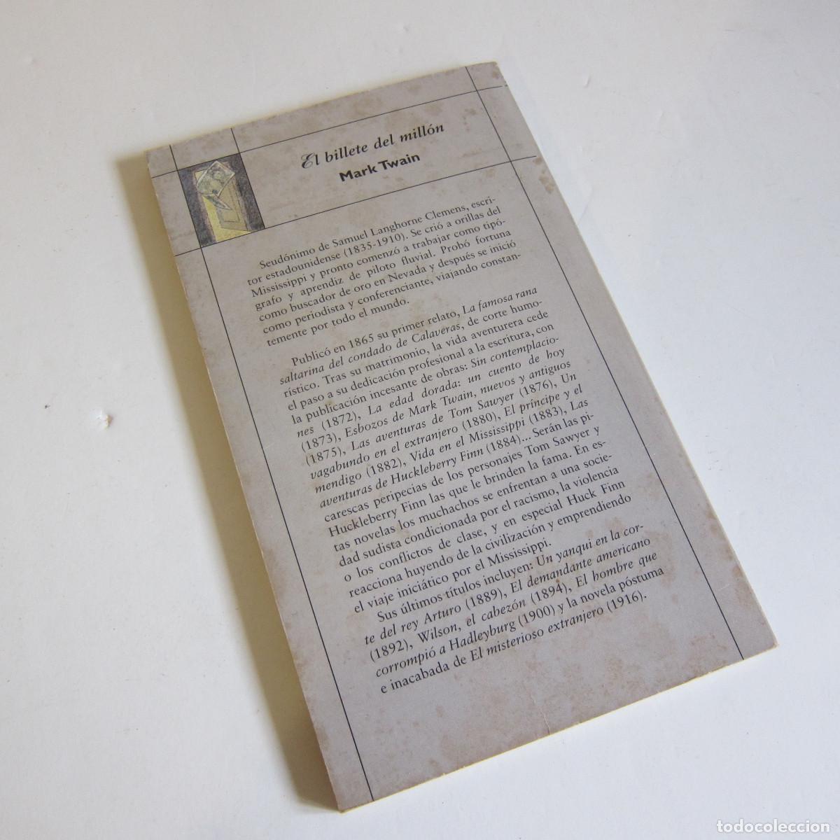 Libros de segunda mano: EL BILLETE DEL MILL&Oacute;N - MARK TWAIN (BIBLIOTEX) CUENTO - Foto 3
