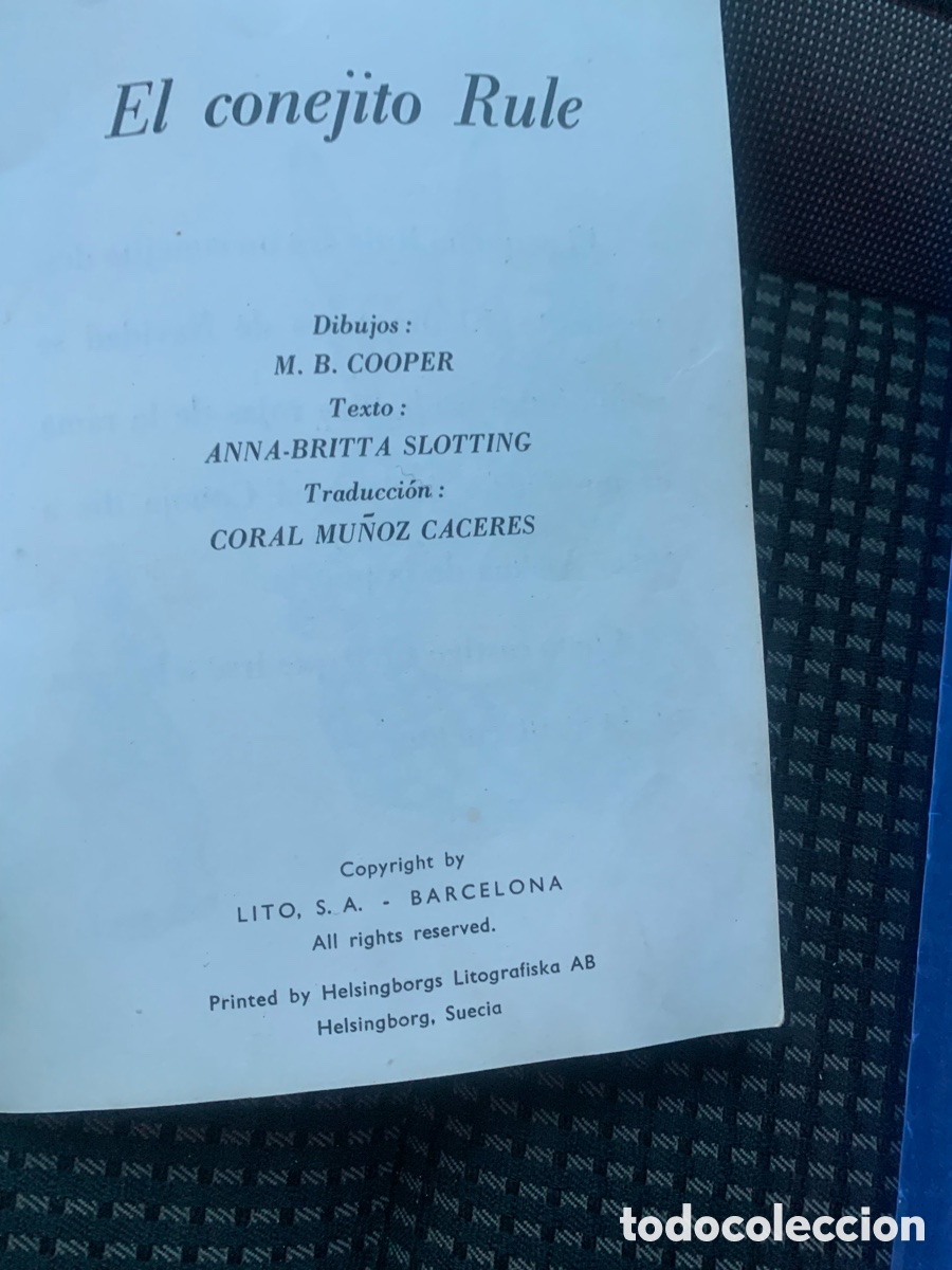Libros de segunda mano: Cuento antiguo el conejito Rule printed in sweden - Foto 6