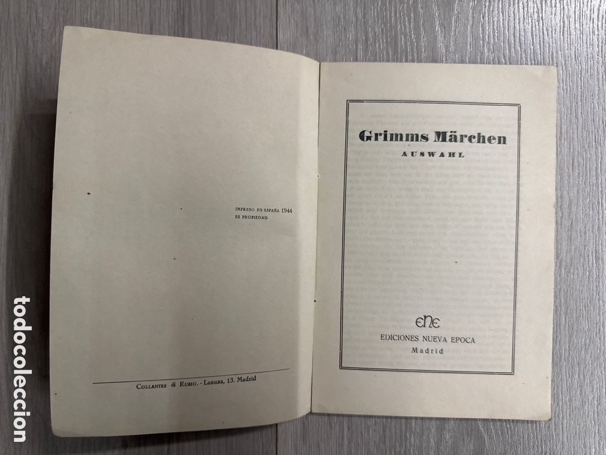 Libros de segunda mano: Grimms M&auml;rchen &ndash; Auswahl. 1944. - Foto 3