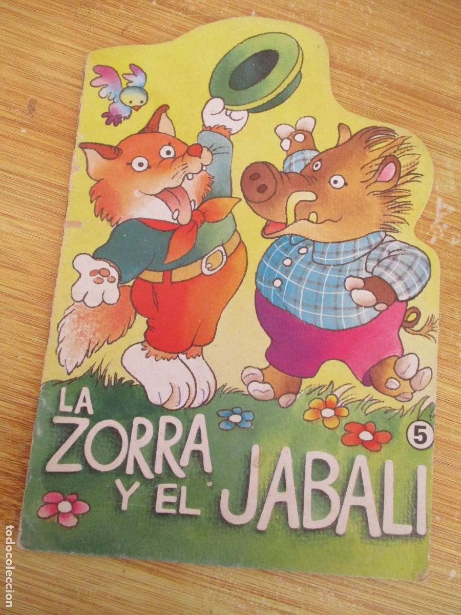 Libros de segunda mano: TROQUELADOS FABULAS N&ordm;., 5- LA ZORRA Y EL JABALI-BRUGUERA-1979