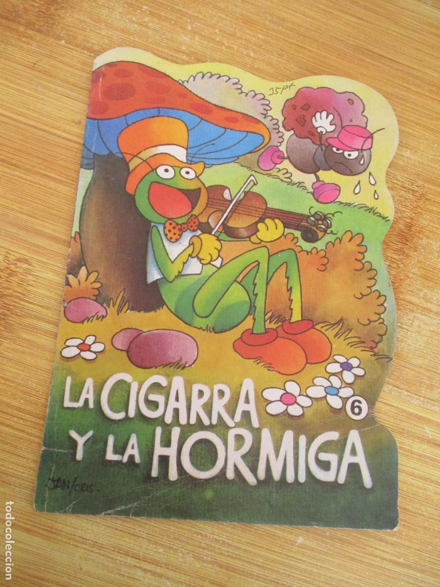 Libros de segunda mano: TROQUELADOS F&Aacute;BULA N&ordm;., 6- LA CIGARRA Y LA HORMIGA-BRUGUERA-, 1982