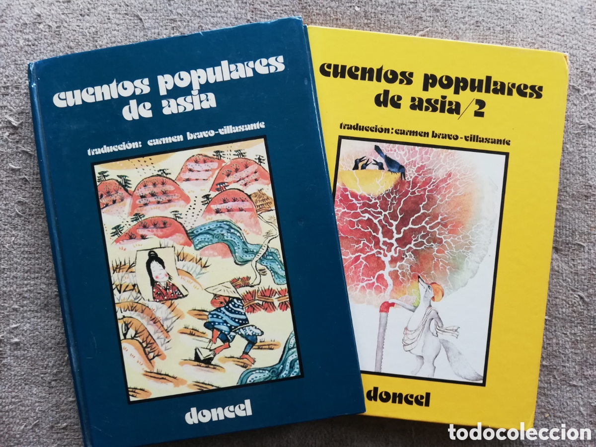 Libros de segunda mano: Cuentos populares de Asia. Vol&uacute;menes 1 y 2. Editorial Doncel