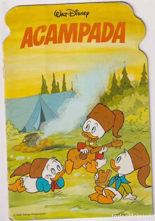 Libros de segunda mano: Walt Disney Acampada. Troquelado (23x15,5 cm.) Disney Elemental n&ordm; 3. Primera Edici&oacute;n Coba 1983