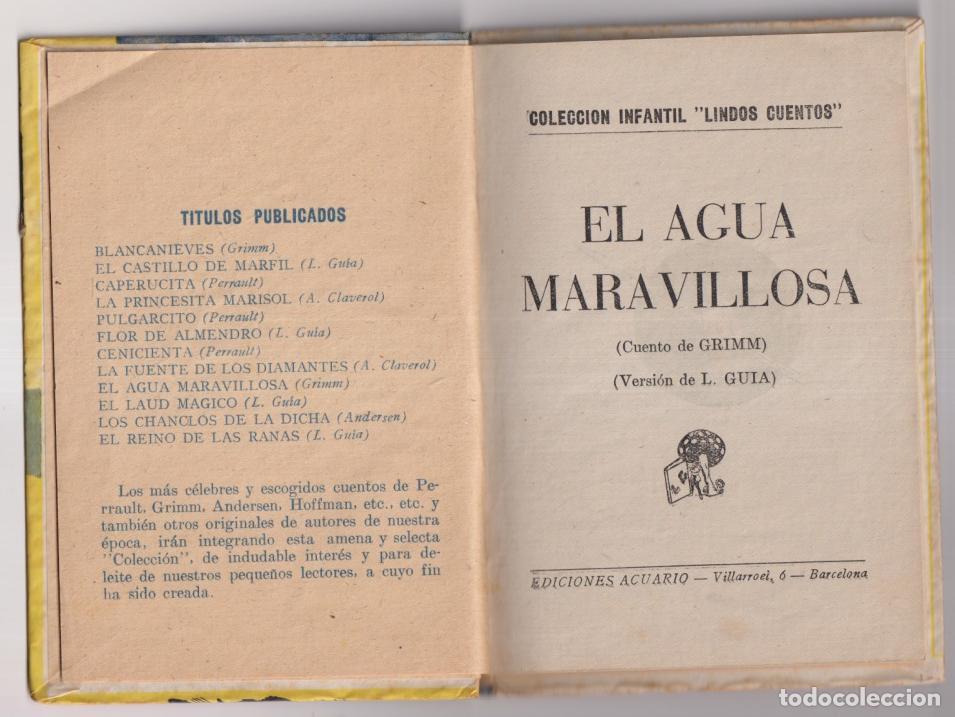 Libros de segunda mano: El Agua Maravillosa. (17,5x12,5 Tapas duras, 32 p&aacute;ginas) Colecci&oacute;n Lindos Cuentos n&ordm; 9. Circa 1940 (