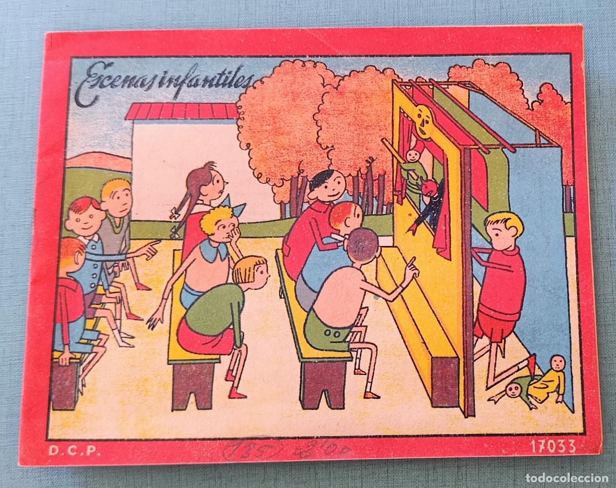 Libros de segunda mano: RARA CARTILLA DE COLOREAR INFANTIL. ESCENAS INFANTILES. NARMAS. DCP 17033. SIN COLOREAR. A&Ntilde;OS 50