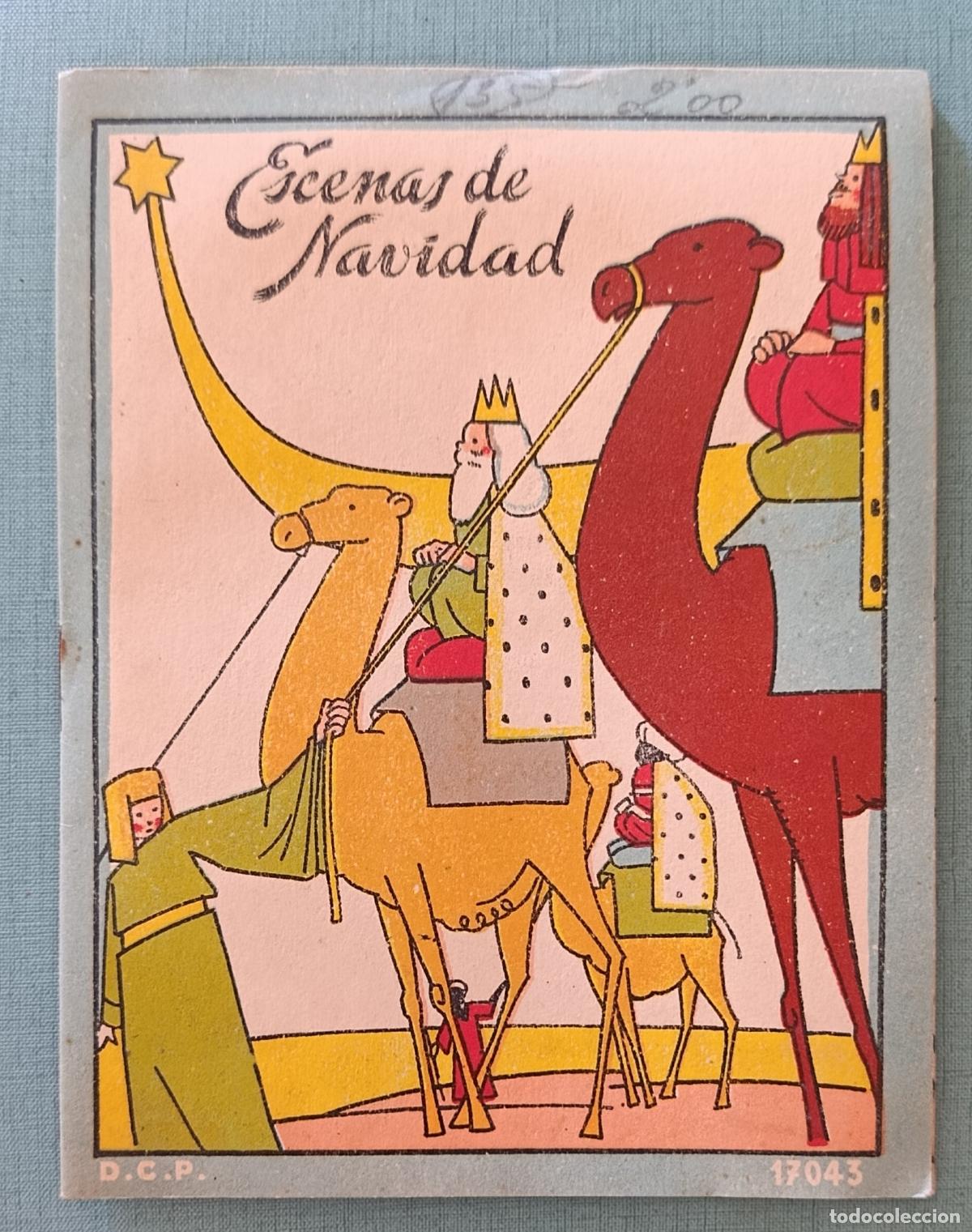 Libros de segunda mano: RARA CARTILLA DE COLOREAR INFANTIL. ESCENAS DE NAVIDAD. NARMAS. DCP 17043. SIN COLOREAR. A&Ntilde;OS 50