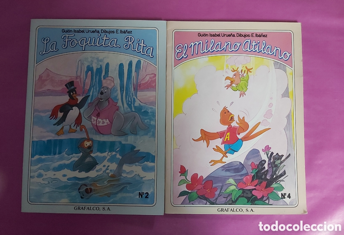 Libros de segunda mano: LA FOQUITA RITA 2 EL MILANO ATILANO 4 ISABEL URUE&Ntilde;A E. IBA&Ntilde;EZ GRAFALCO 1990