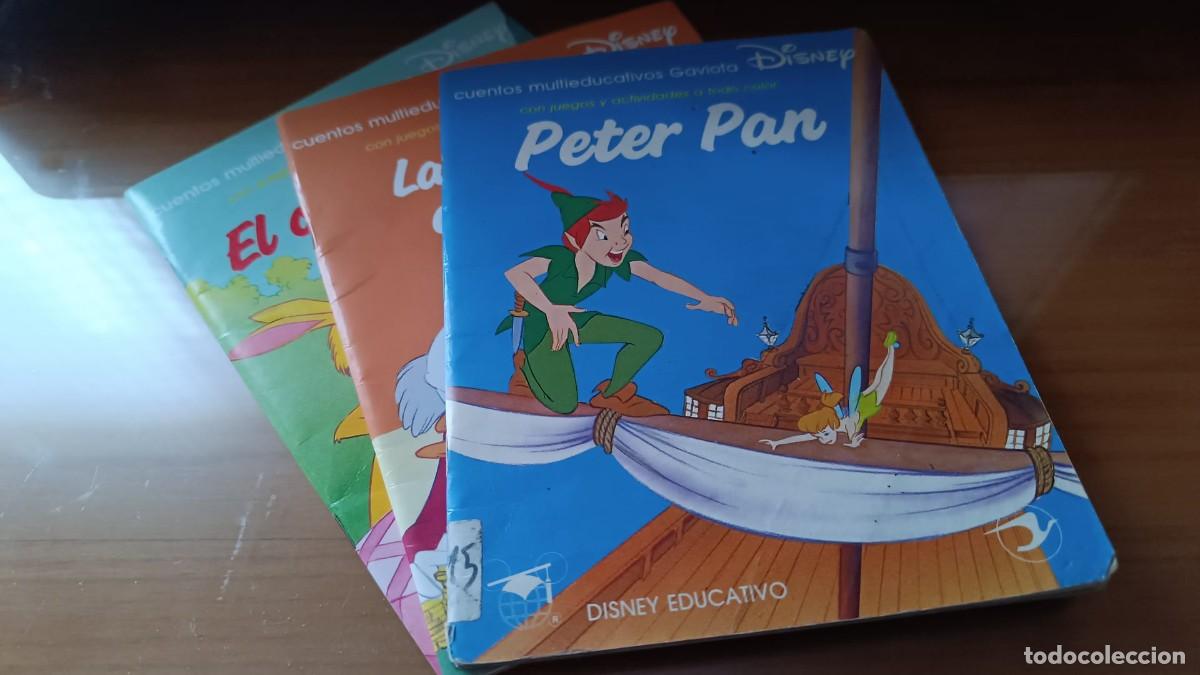 Libros de segunda mano: 3 CUENTOS EDUCATIVOS GAVIOTA - PETER PAN, MICKEY Y OSITO WINNIE - WALT DISNEY - ED. GAVIOTA, 1996.