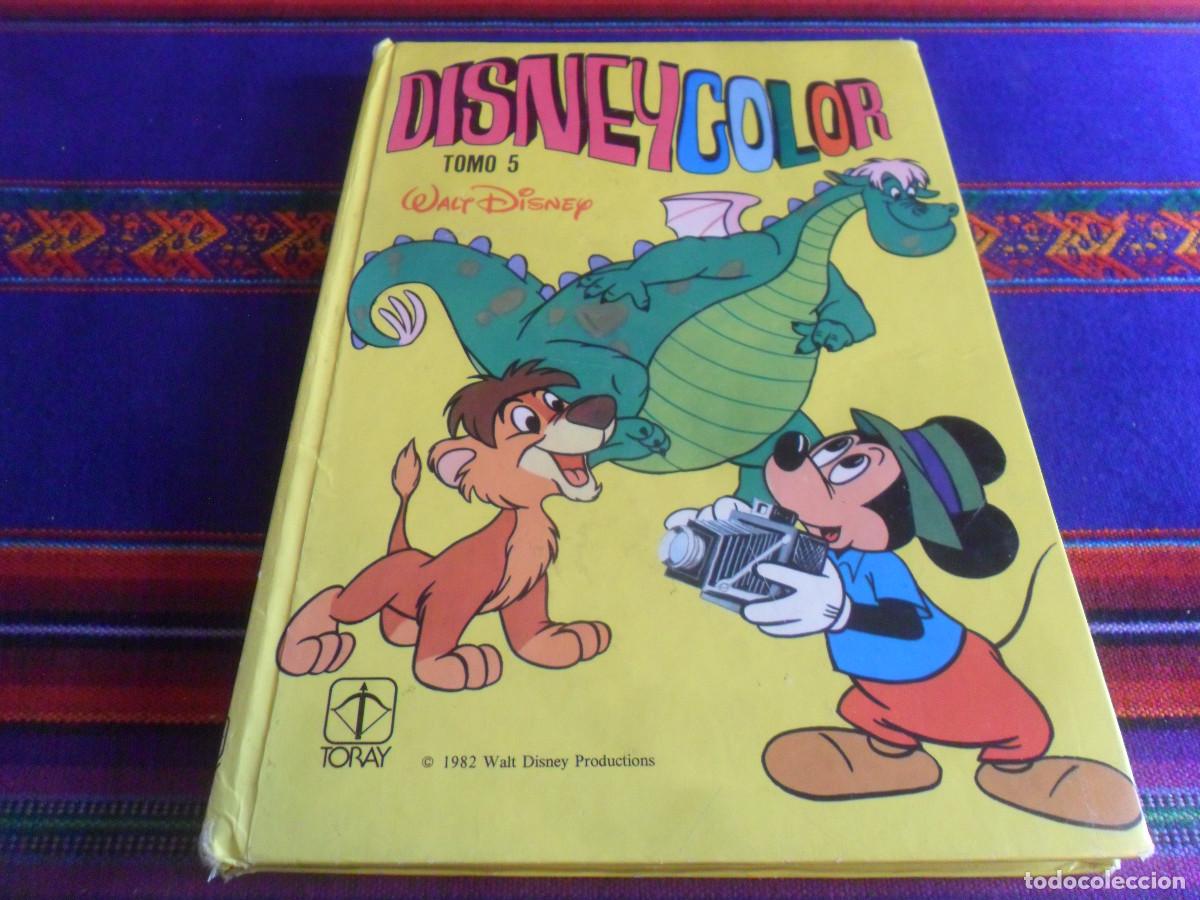 Libros de segunda mano: DISNEYCOLOR TOMO 5 WALT DISNEY TORAY 1984. REGALO F&Aacute;BULAS FAVORITAS VOLUMEN 2 INTEREDICIONES 1982.