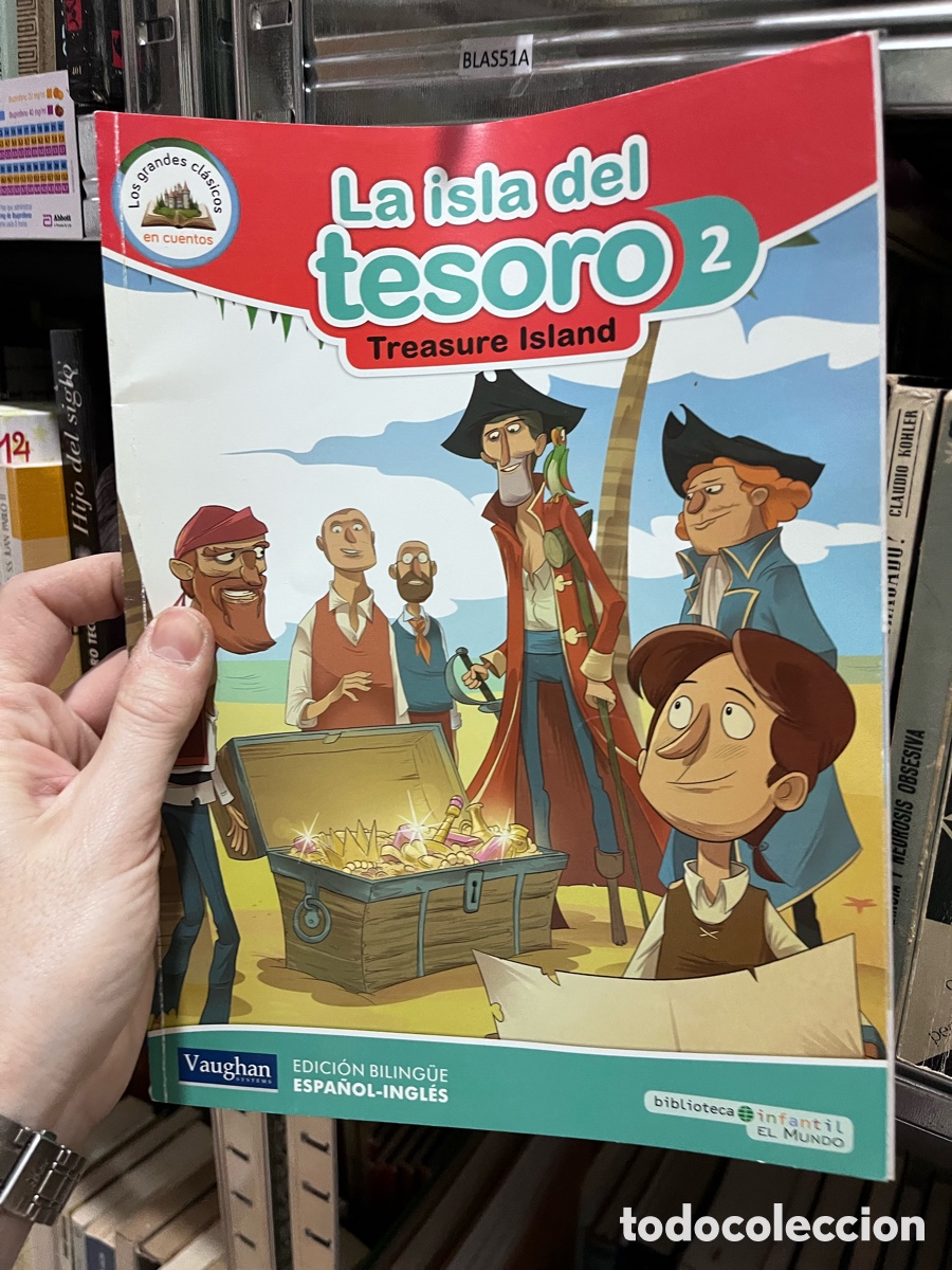 Libros de segunda mano: BLAS51A OS en cuentos La isla del tesoro 2 Treasure Island - Vaughan
