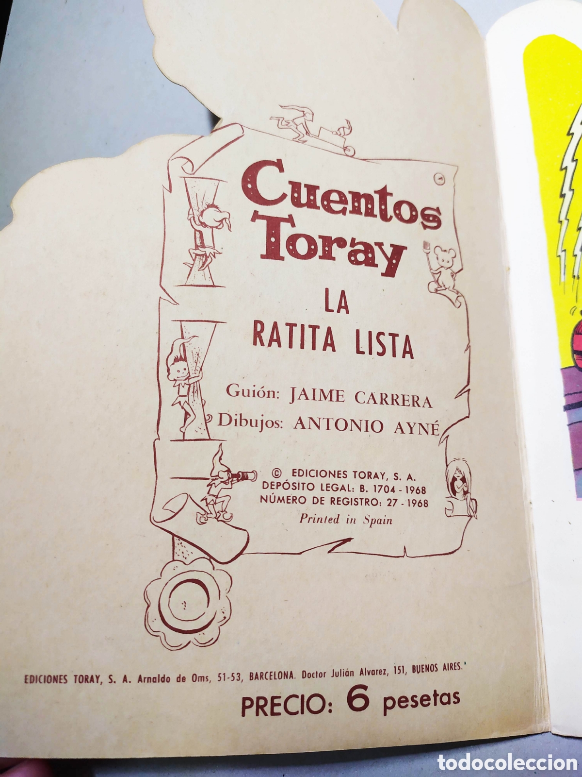 Libros de segunda mano: Cuento troquelado. La Ratita Lista. Ed. Toray. - Foto 2