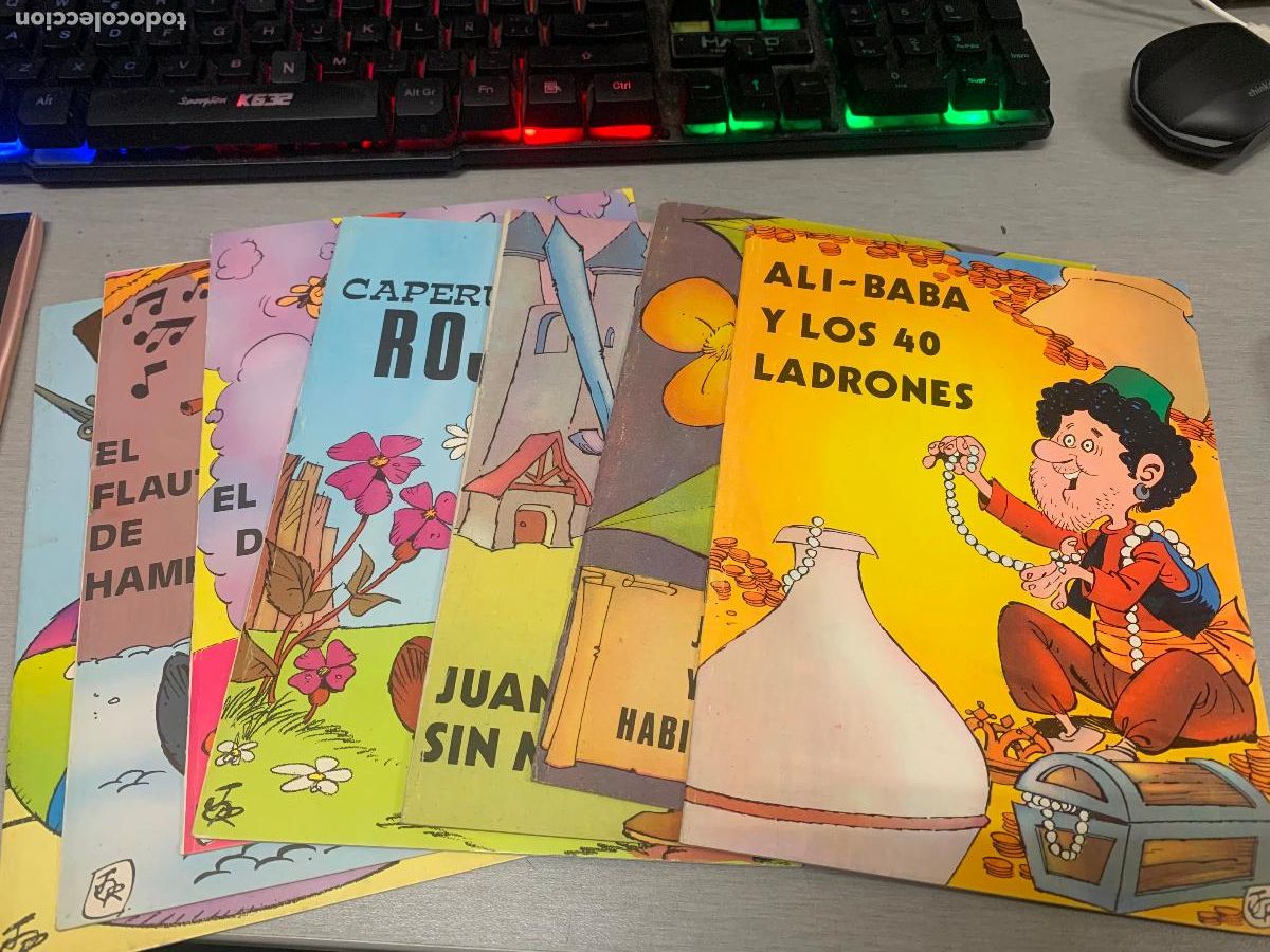 Libros de segunda mano: JUAN SIN MIEDO, SOLDADITO PLOMO, CAPERUCITA ROJA,... / LOTE 7 CUENTOS / SERIE CASCABEL - BUSMA 1981