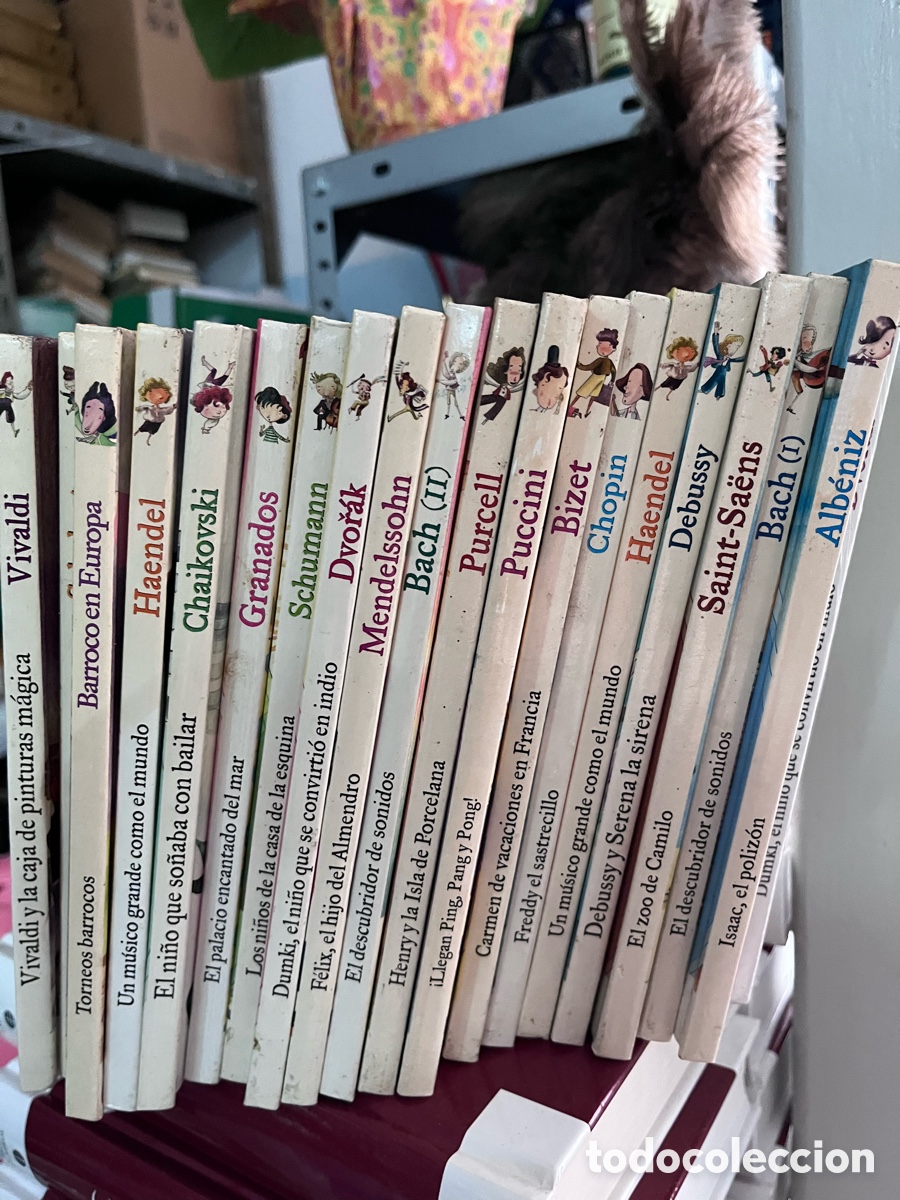 Libros de segunda mano: Colecci&oacute;n de 20 cuentos ilustrados de compositores m&uacute;sica cl&aacute;sica (incluye cd)