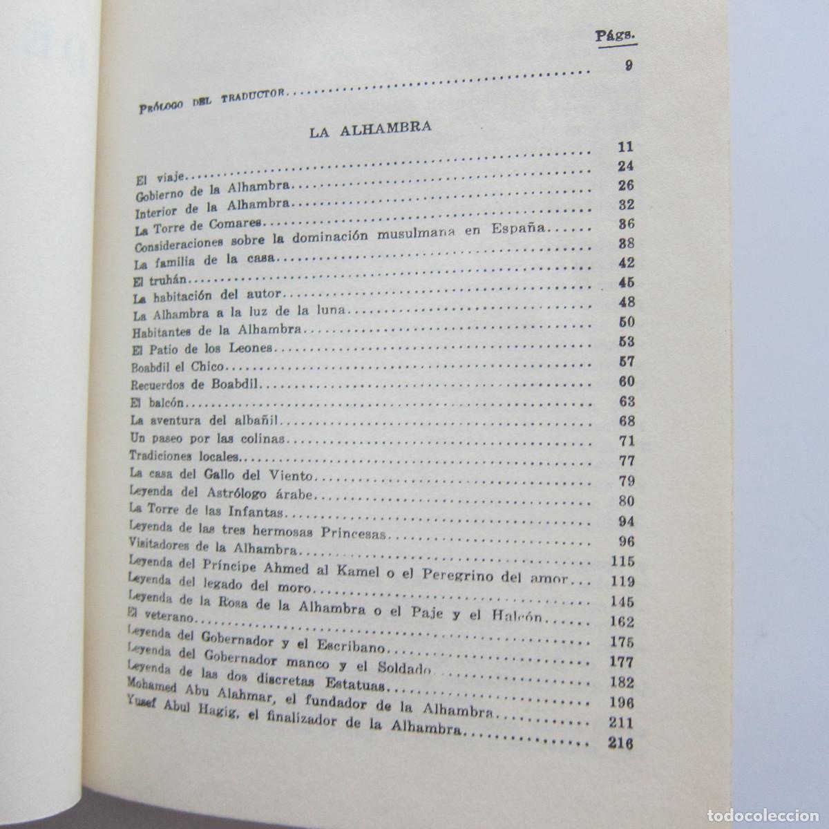 Libros de segunda mano: CUENTOS DE LA ALHAMBRA - WASHINGTON IRVING (AUSTRAL) CUENTOS - Foto 7