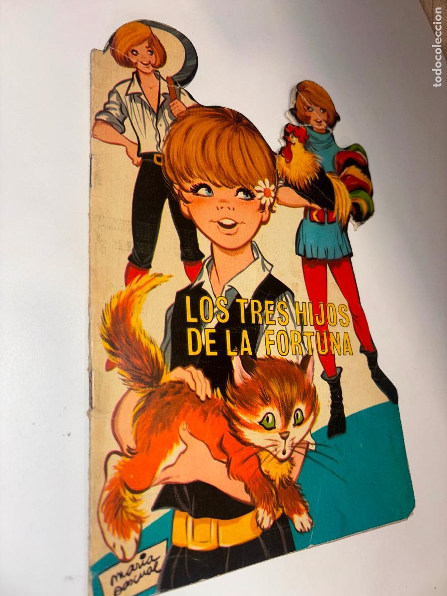Libros de segunda mano: LOS TRES HIJOS DE LA FORTUNA Cuentos clasicos troquelados Toray ilustracion: Maria Pascual 1969