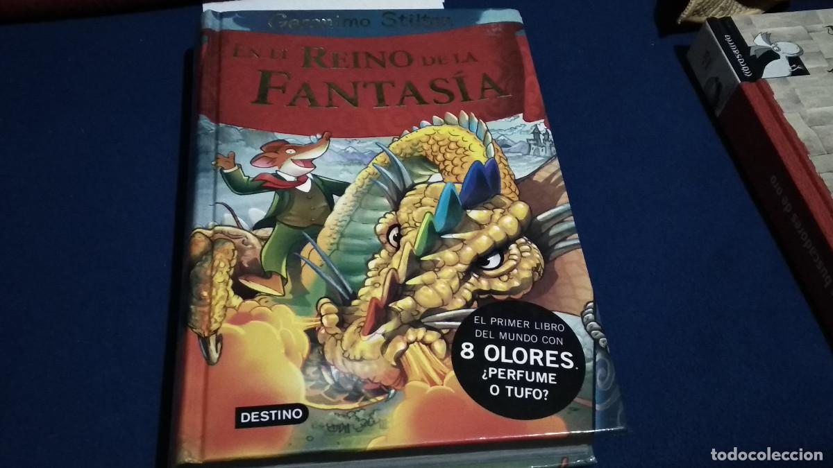 Libros de segunda mano: TOMO PRIMER LIBRO GERONIMO STILTON EN EL REINO DE LA FANTASIA DESTINO 8 OLORES TUFO PERFUME 2009
