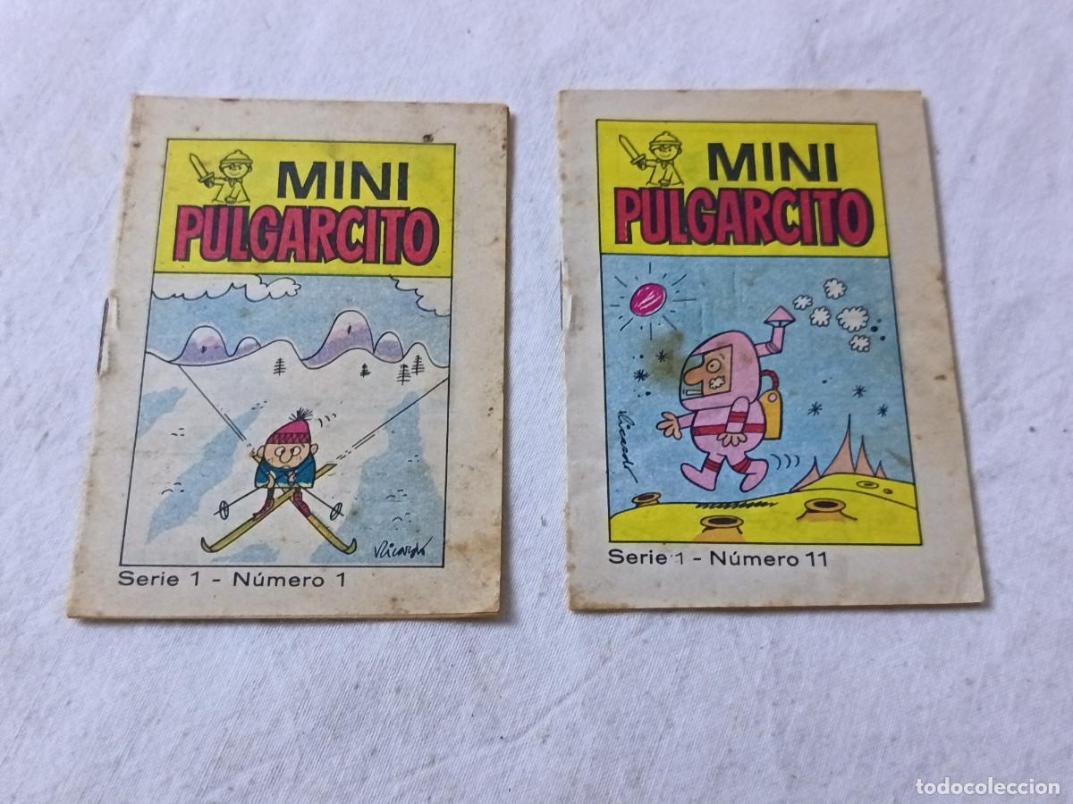 Libros de segunda mano: Lote de 2 antiguos Cuentos, Mini Pulgarcito, serie 1, N&uacute;meros 1 y 11, publicidad chocolates al dorso