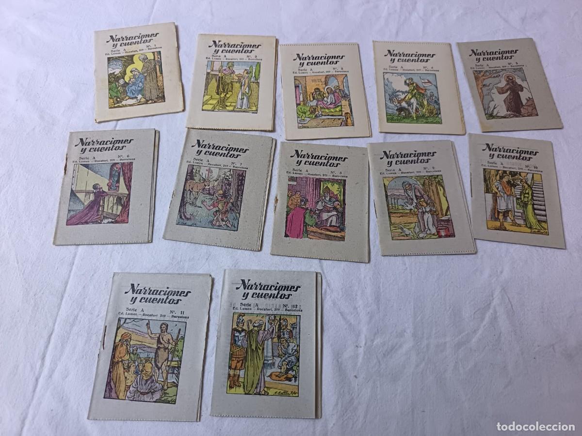 Libros de segunda mano: Lote de 12 antiguos Cuentos, Narraciones y Cuentos, competa, Lumen, Barcelona