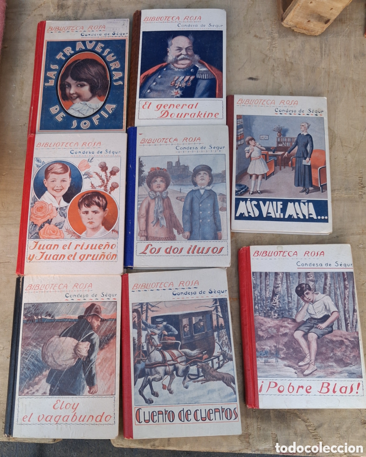 Libros de segunda mano: BIBLIOTECA ROSA 8 EJEMPLARES POR LA CONDESA DE SEGUR. A&Ntilde;OS 40