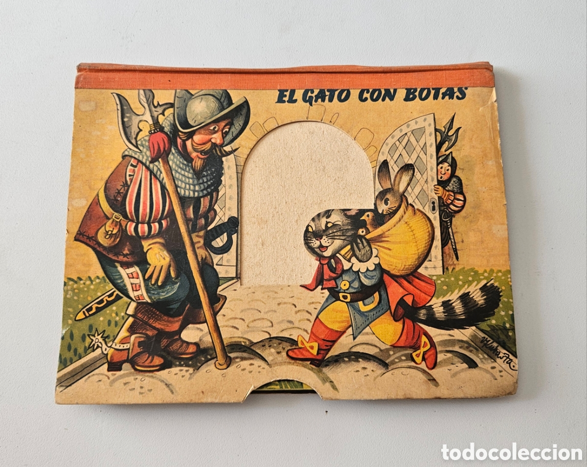 Libros de segunda mano: Cuento desplegable El gato con botas 1960 Artia