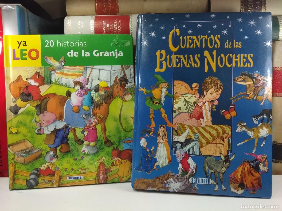 Libros de segunda mano: Lote 2 cuentos para ni&ntilde;os: 20 HISTORIAS DE LA GRANJA / CUENTOS DE LAS BUEJNAS NOCHES.