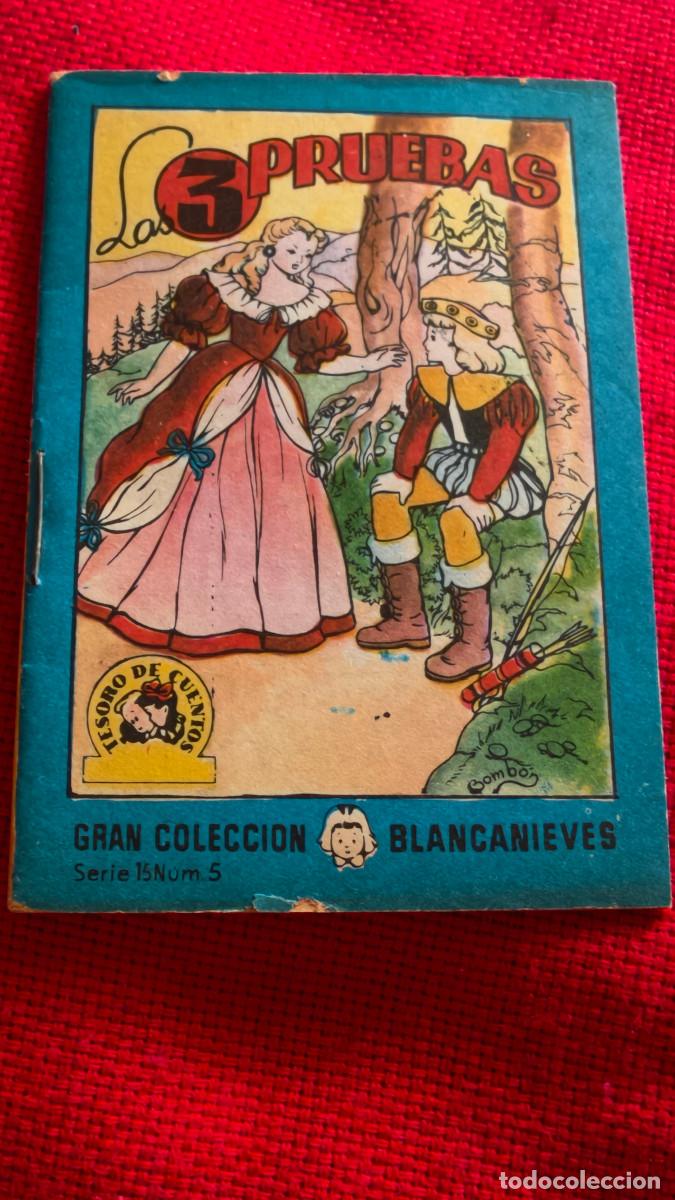 Libros de segunda mano: Las 3 pruebas. Gran colecci&oacute;n Blancanieves. Tesoro de cuentos. Serie 15 n&ordm; 5