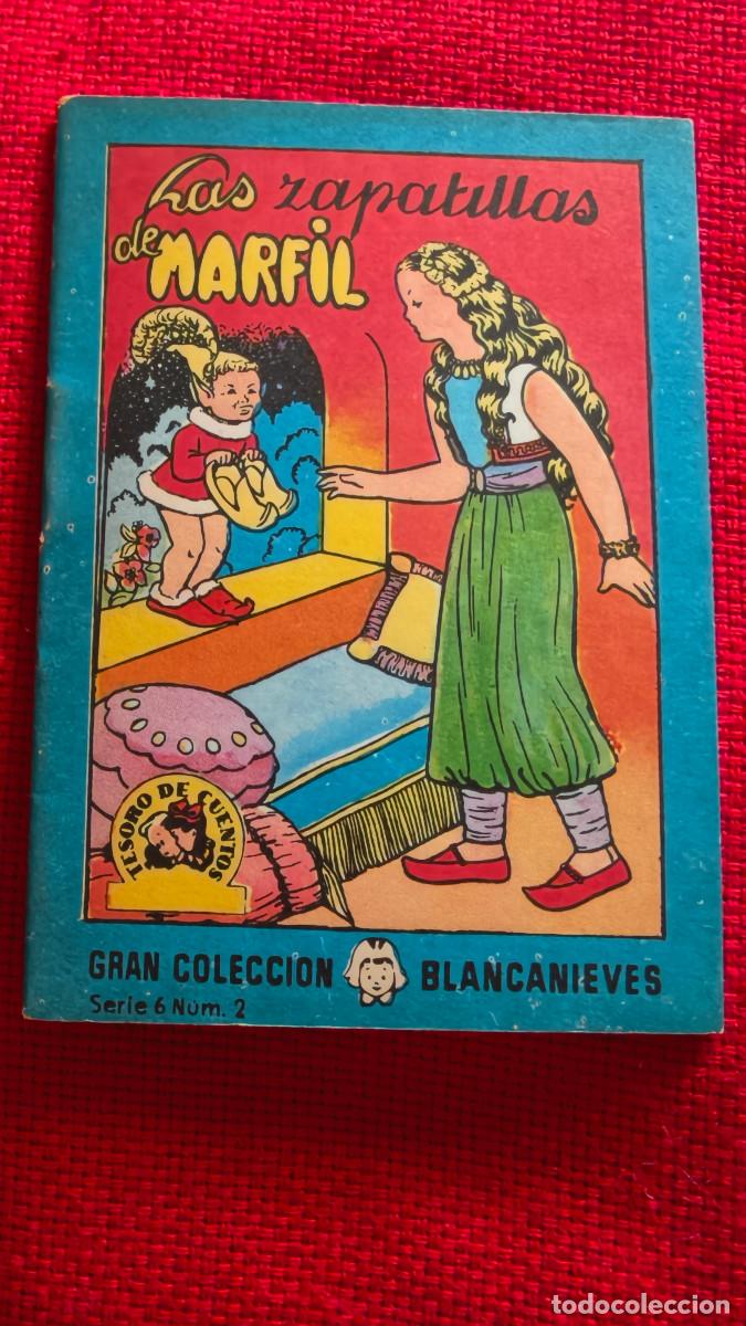 Libros de segunda mano: Las zapatillas de marfil. Gran colecci&oacute;n Blancanieves. Tesoro de cuentos Serie 6 n&ordm; 2