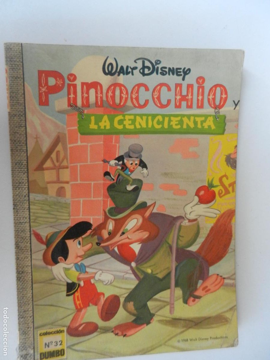 Libros de segunda mano: PINOCCHIO Y LA CENICIENTA - COLECCI&Oacute;N DUMBO N&ordm; 32 - WALT DISNEY 1968.