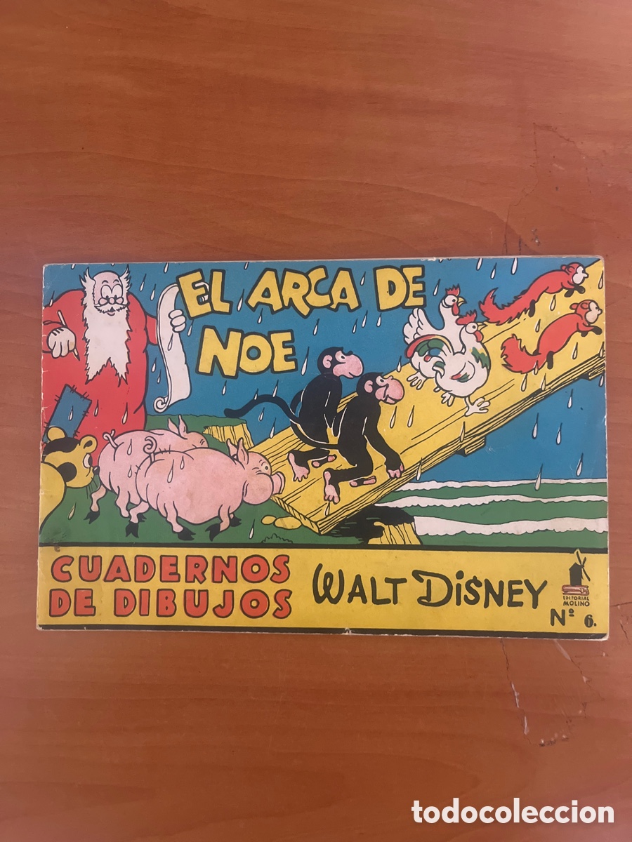 Libros de segunda mano: EL ARCA DE NOE, CUADERNOS DE DIBUJO WALT DISNEY, (MOLINO), SIN PINTAR!!!