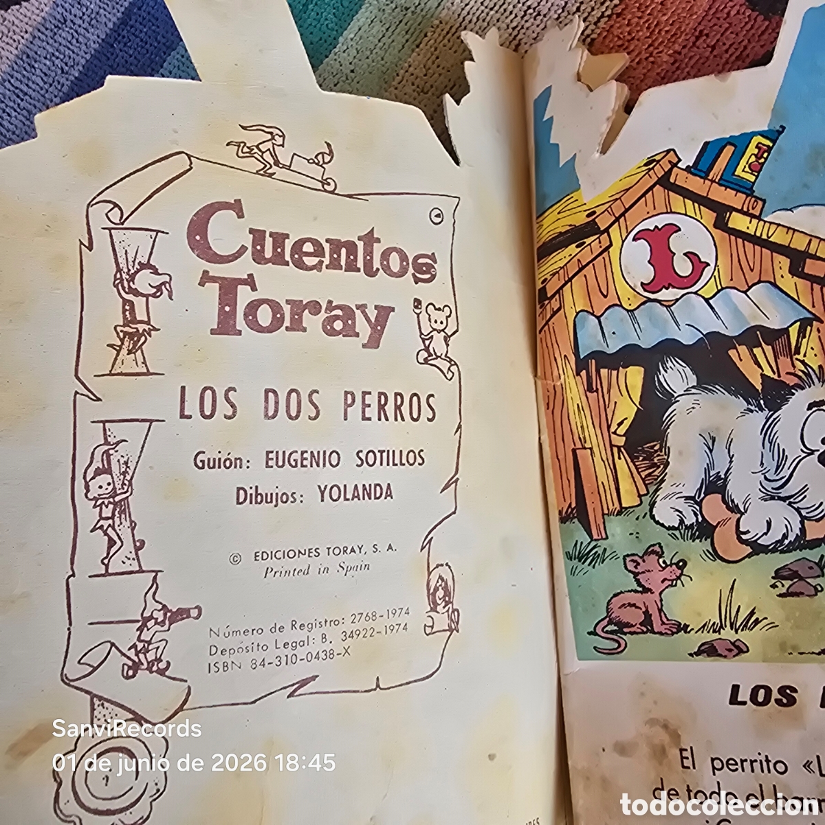 Libros de segunda mano: [TROQUELADO] CUENTOS TORAY, LOS DOS PERROS (TORAY) - Foto 2