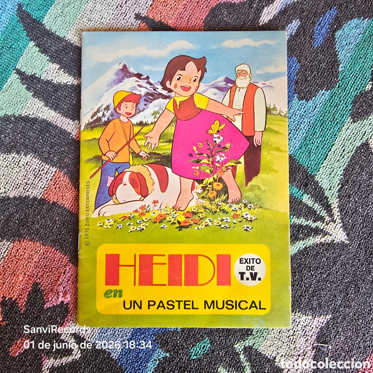 Libros de segunda mano: TROQUELADOS HEIDI: HEIDI EN UN PASTEL MUSICAL (BRUGUERA)