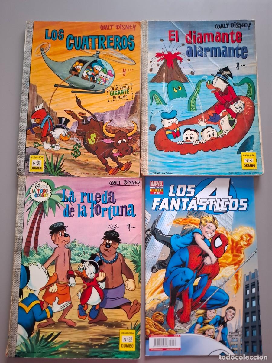 Libros de segunda mano: 3 cuentos colecci&oacute;n Dumbo: 31, 73 y 82 + tebeo Los 4 Fant&aacute;sticos