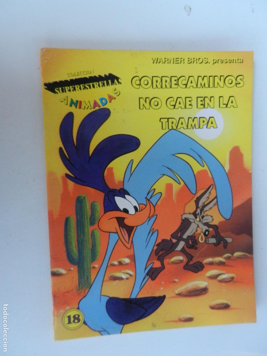 Libros de segunda mano: CORRECAMINOS NO CAE EN LA TRAMPA - SUPERESTRELLAS ANIMADAS 18 - WARNER BROS 1998.