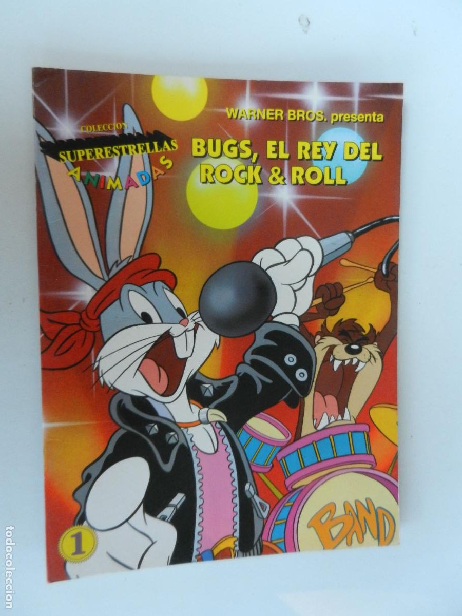 Libros de segunda mano: BUGS, EL REY DEL ROCK & ROLL - SUPERESTRELLAS ANIMADAS 1 - WARNER BROS 1997.