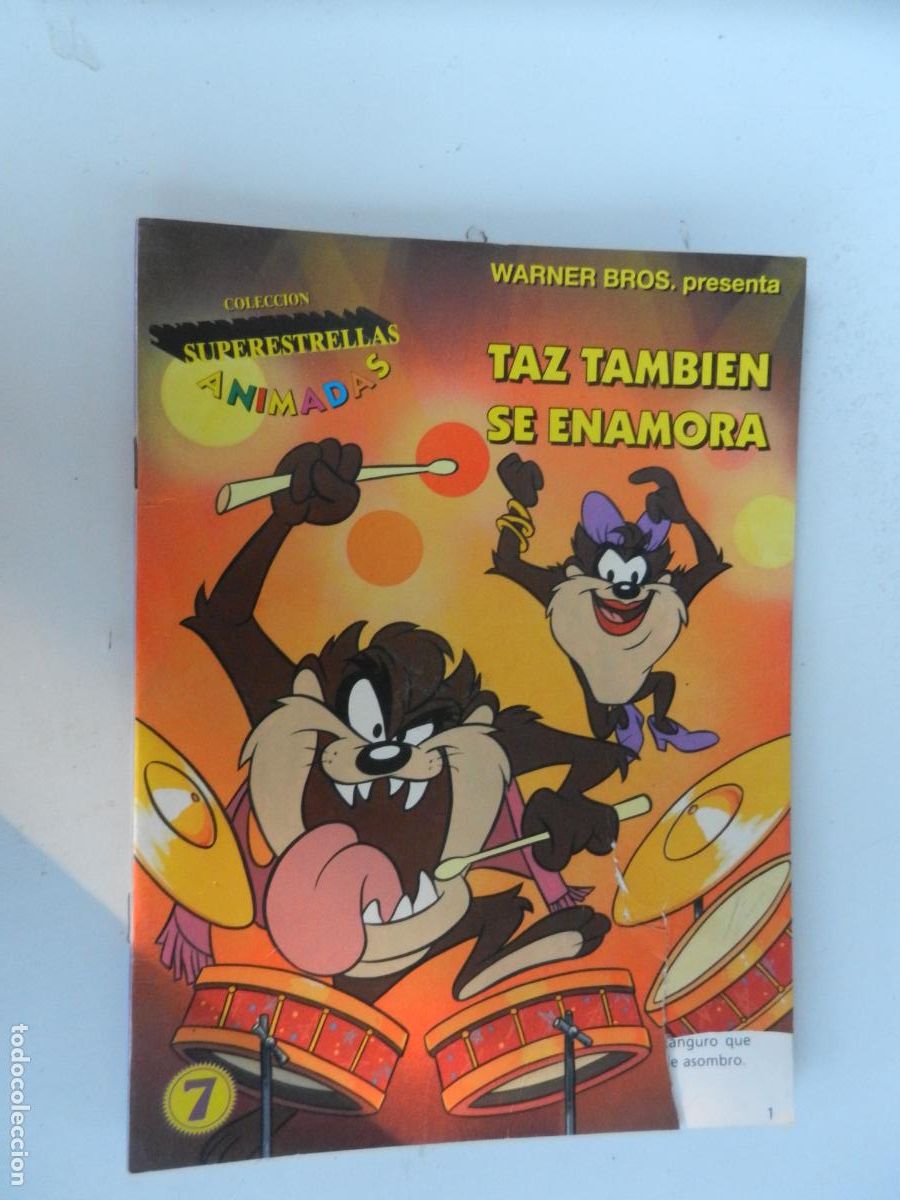 Libros de segunda mano: TAZ TAMBIEN SE ENAMORA - SUPERESTRELLAS ANIMADAS 7 - WARNER BROS 1997.