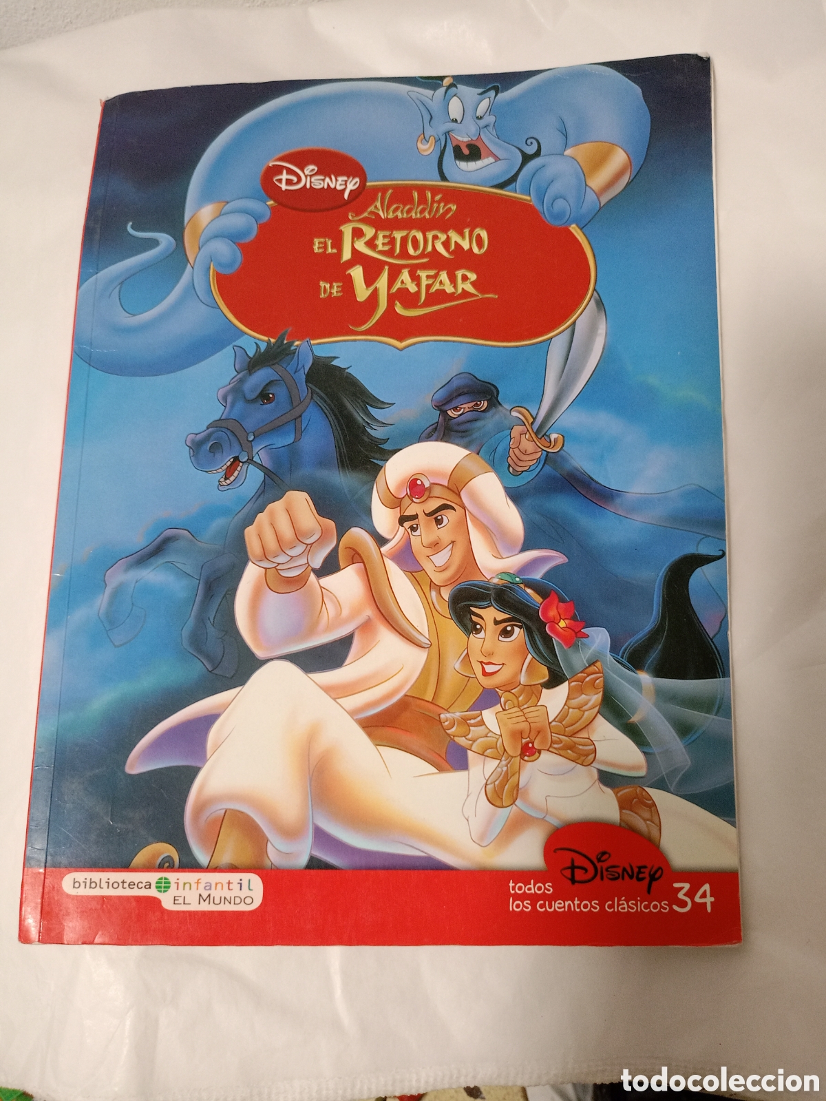 Second hand books: BIBLIOTECA INFANTIL EL MUNDO DISNEY TODOS LOS CUENTOS CLASICOS N&ordm; 34 ALADDIN RETORNO YAFAR