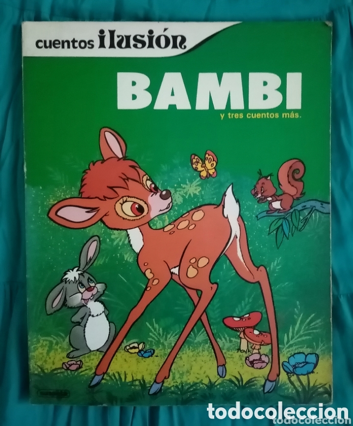 Libros de segunda mano: 1981 Libro. Cuentos Ilusi&oacute;n. Bambi y tres cuentos m&aacute;s: Los tres cerditos, El patito feo y Peter Pan.
