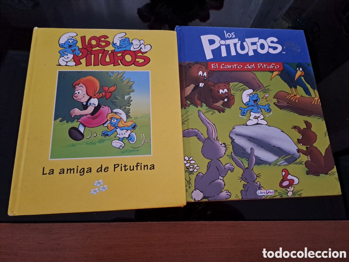 Libros de segunda mano: Lote 2 cuentos - la amiga de pitufina y el canto del pitufo