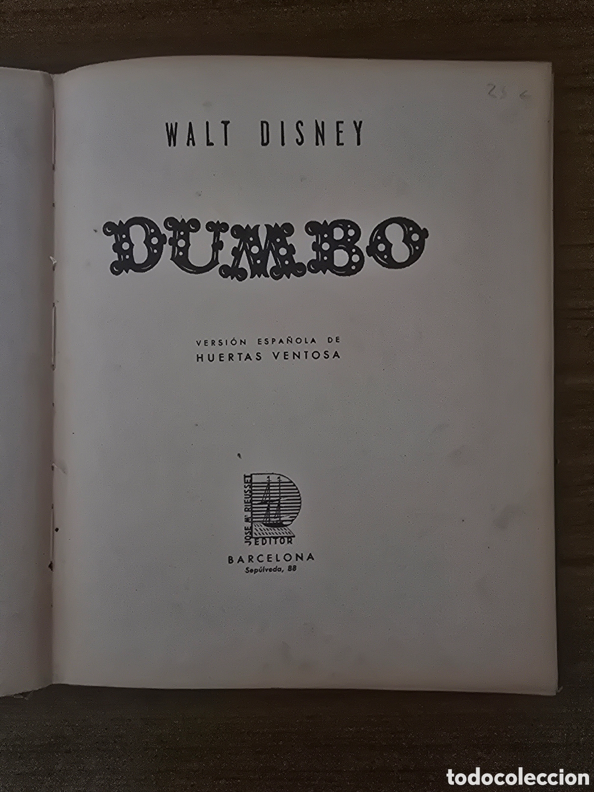 Libros de segunda mano: DUMBO,A&Ntilde;O 1950,(EDITOR JOSE M&deg;RIEUSSET) - Foto 3