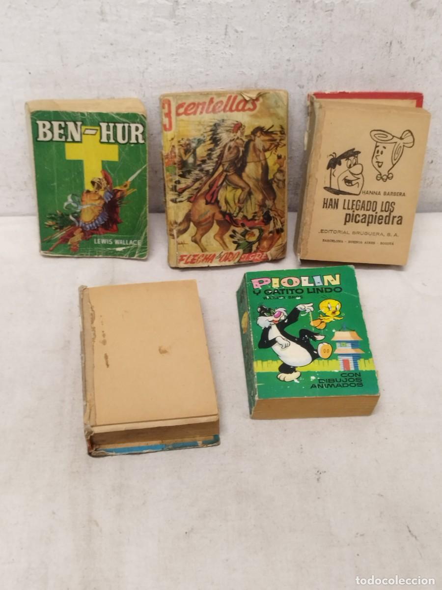 Libros de segunda mano: Lote de 2 cuentos y 2 novelas teleinfancia Pulga. Ben-hur, safari, flecha de oro.